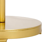SAFAVIEH Home Collection - Paku Side Table, Gold Round Pedestal Accent Table with Mirrored Top (ACC2323A)