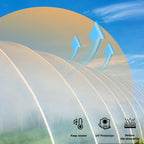 24x50 FT Clear Greenhouse Film Plastic Sheeting, Greenhouse Polyethylene Plastic Film 6 mil Thickness Replacement Cover, UV Resistant, Plant Covers Freeze Protection for Windproof Frost& Dust Proof