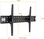 Mount-It! UL Certified Tilting TV Wall Mount for Most 43-90 Inch Flat Screen TVs, Heavy Duty Wall Mount TV Bracket Max VESA 800x400, Holds up to 110 lb, Tilting Display Bracket Fits 70, 80, 90 inch