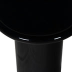 SAFAVIEH Couture Collection - Lolita Black Concrete Accent Table, Modern Round Top Side Table, High Gloss Finish, Fully Assembled (SFV2622A)
