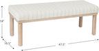 HomePop 47.5" Oslo Bench - Marigold Pinstripe Fabric