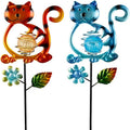 Solar Garden Lights Outdoor Decor,26.4''H Cat Figurine Lights,Waterproof Decorative Garden Stakes for Lawn Patio Pathway, Cat Lover Gifts for Mom Women Birthday Christmas