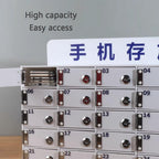 Acrylic Phone Storage Cabinet with 50 Lockable Slots Secure Mobile Device nizer for Offices Schools and Events - Perfect for Enhanced Safety and nization