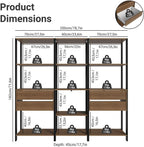 Madesa Kitchen Pantry Storage Rack with 4 Drawers and Open Shelves 78" L Multiuse Modular Cabinet for Kitchen Organization - Black/Brown