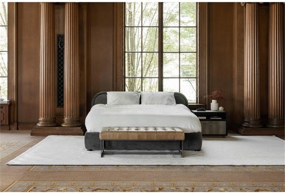 Moe's Home Collection Wyatt Leather Bench