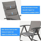 Folding Patio Chair with Textilene Seat and Aluminum Frame for Camping, Beach, Backyard, Tailgating, and Sports Events