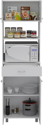 Microwave Cabinet Madison, Kitchen, White