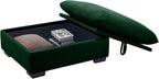 Corduroy Fabric Ottomans Footrest to Combine with 2 Seater Sofa, 3 Seater Sofa and 4 Seater Sofa, Green Corduroy