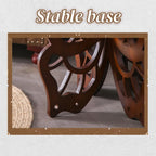 Butterfly Side Table, Tempered Glass Coffee Table with Solid Wood Base, Small Decorative End Table for Living Room, Balcony, and Bedroom(Clear)