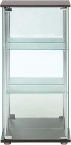 Fuji Boeki 96048 Collection Case, Figure Case, 3 Tiers, Width 16.7 x Depth 14.4 x Height 33.9 inches (42.5 x 36.5 x 86 cm), Brown, Tempered Glass, Rear Mirror,