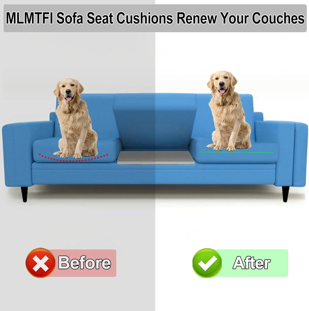 Couch Cushion Support for Sagging Seat, 22"x22"x2.4" Couch Support for sofa | 3 PCS 45D High-Density Curved Foam Sofa Cushion Support for Couches and Sofas, Couch Inserts Saggy Couch