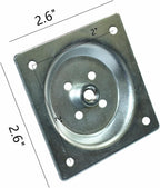 WEICHUAN Furniture Legs Mounting Hardware Sets - Include 5/16" -18 Coarse Attachment Plates, 5/16" -18 Coarse Hanger Bolts, Threaded Nuts, Screws Adapters 4 Sets, for Sofa Couch Chair Legs (Pack of 4)