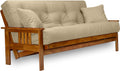 Stanford Futon Set - Full Size, Frame, 8" Twill Khaki Mattress
