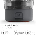 Promixx Pro Shaker Bottle | Rechargeable, Powerful for Smooth Protein Shakes | includes Supplement Storage - BPA Free | 20oz Cup (Graphite Gray)
