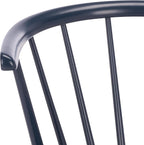 SAFAVIEH Furniture - Blanchard Side Chair Set of 2 - Navy - Solid Wood - Farmhouse Spindle - Ideal for Dining Room, Kitchen, Living Room, 18" Seat Height (AMH8512Q-SET2)