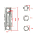 XRDS -RF Mount Clamp U-Bolt 4 PCS, Antenna Mast Clamp V Jaw Block with U Bolts for Outside Home Antenna