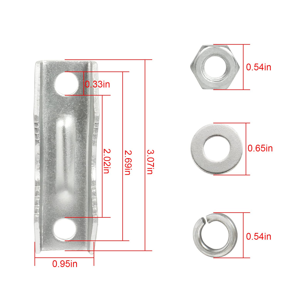 XRDS -RF Mount Clamp U-Bolt 4 PCS, Antenna Mast Clamp V Jaw Block with U Bolts for Outside Home Antenna