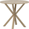 Giantex 36" Round Dining Table for 4, Farmhouse Kitchen Table with Rubber Wood Legs, Adjustable Foot Pads, Dining Room Tables for Dinette, Small Space, Dinner, Living Room, Restaurant, Oak