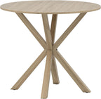 Giantex 36" Round Dining Table for 4, Farmhouse Kitchen Table with Rubber Wood Legs, Adjustable Foot Pads, Dining Room Tables for Dinette, Small Space, Dinner, Living Room, Restaurant, Oak