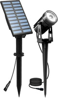 T-SUN Solar Spotlights, Outdoor LED Solar Lights, Waterproof Auto ON/Off Solar Wall Lights for Garden,Driveway, Pathway, Pool Area(White)