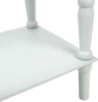 Decor Therapy Jane Nightstand Side Table with a Drawer, Shelf, Traditional Design, Ice Blue 17" D x 14" W x 26" H