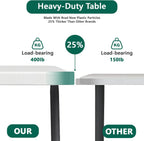 Folding Table 5FT 2 Pack Heavy Duty Plastic Table, Foldable & Portable, Fold-in-Half Utility Tables for Outdoor, Dining, Wedding, Events, Indoor, Picnic, Camping, Party,White