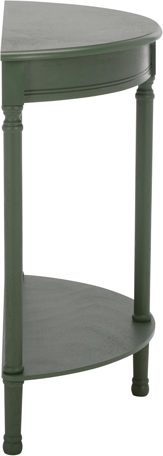 SAFAVIEH Furniture - Tinsley Half-Round Console Table - Dusty Green - Solid Wood - Farmhouse Demilune Design - Ideal for Entryway, Hallway, Living Room, 28" W x 11.75" D x 28" H (CNS5723G)