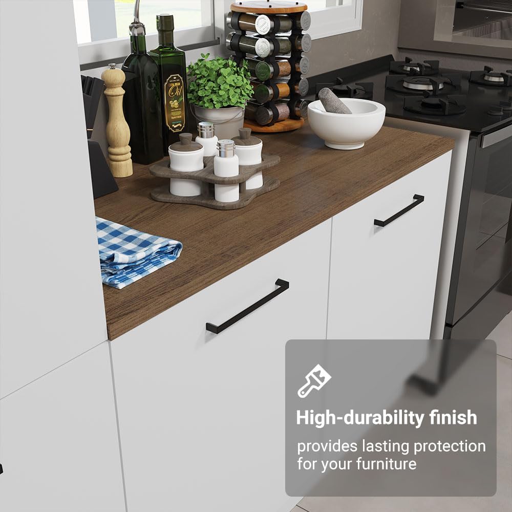 Madesa Hazel Kitchen Set 70" L Pantry Storage and Base Cabinet Engineered Wood Multiple Compartments Organization Unit - White
