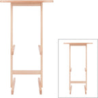 Winsome Riley Snack Table Rack in Natural Finish | Easy to Store Portable Fold up Table Set for Kitchen, Living Room TV Dining, Crafts, Puzzles, Work From Home