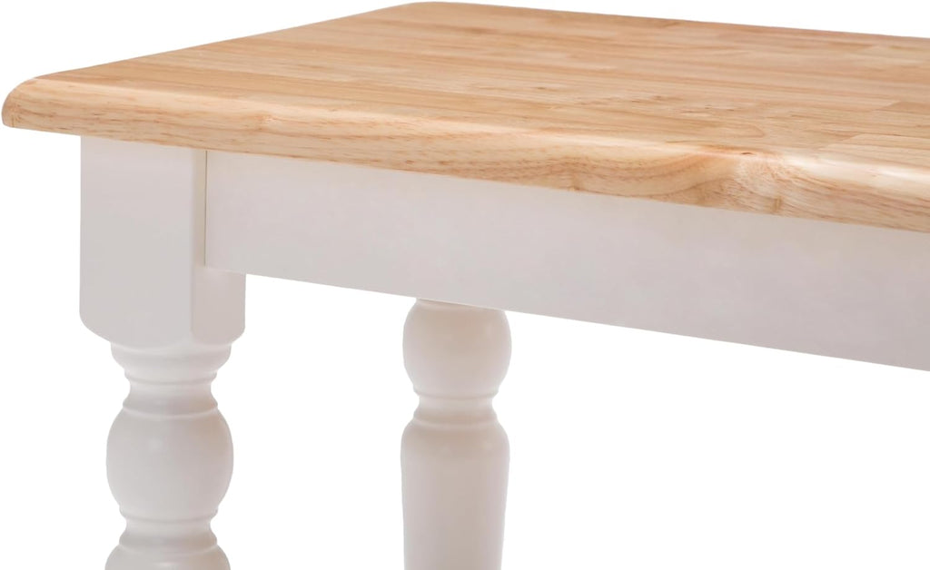 Boraam Windsor Farmhouse Dining Bench - Cream/Natural