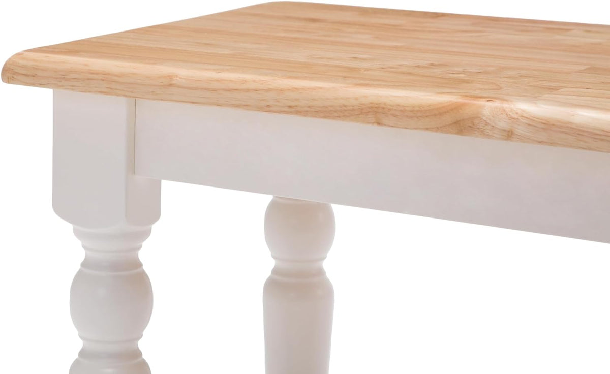 Boraam Windsor Farmhouse Dining Bench - Cream/Natural