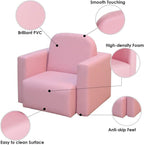 2-in-1 Multifunctional Convertible Kids Table and Chair Set Pink Modern Contemporary Plastic Cushioned Seat