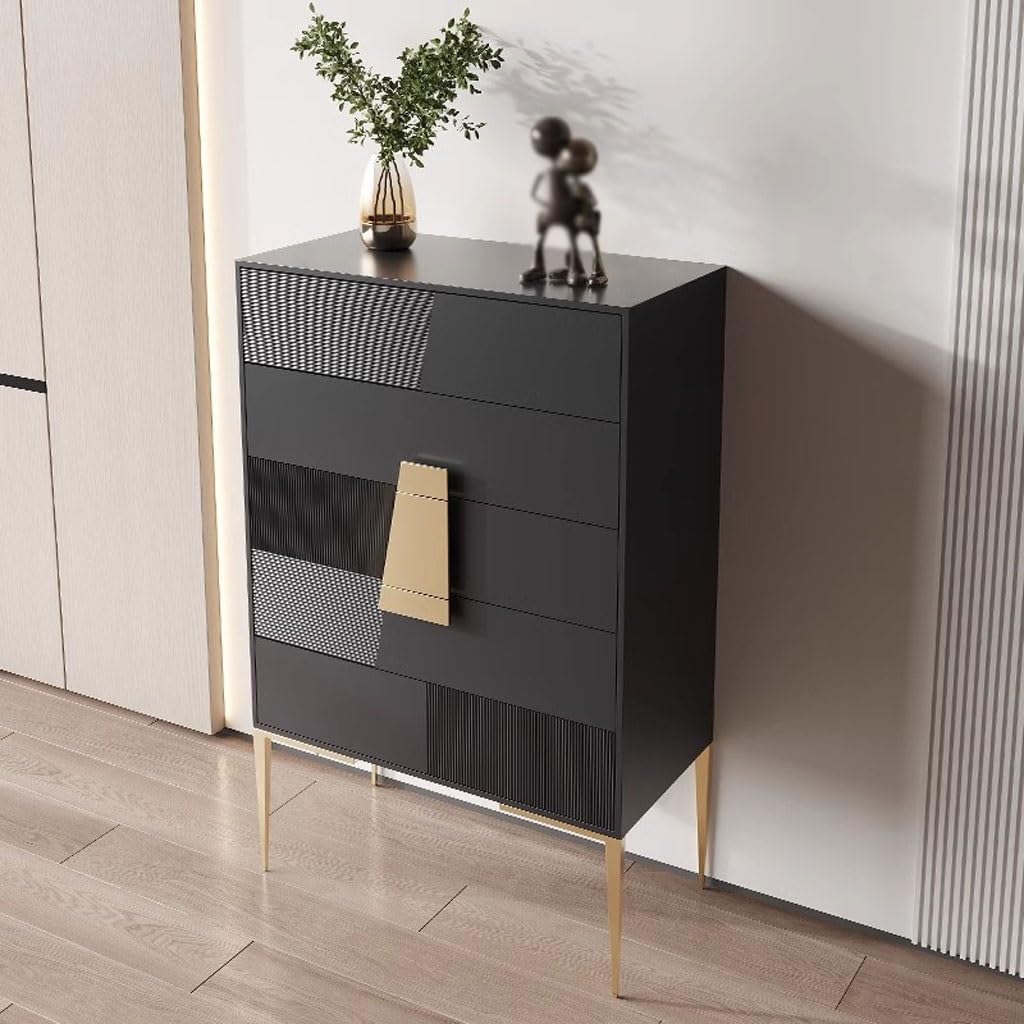 Entryway Cabinet Modern Sideboard Large Capacity Storage Cabinet Living Room Tall Solid Wood Drawer Storage Cabinet Sideboard Storage Cabinet(B)