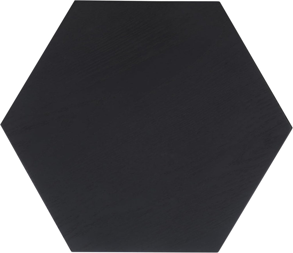 SAFAVIEH Home Collection - Barahan Hexagon End Table, Black Accent Side Table, Fully Assembled (ACC2309A)