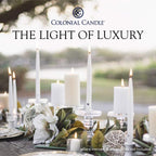 Colonial Candle Unscented Taper Candle, Handipt Collection, White, 12 In, Pack of 12 - Up to 10 Hours Burn