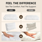 3 Pack Couch Back Cushion Replacement, 6 Inch Thick Supportive Sofa Backrest Pillow Insert with Odorless Shredded Memory Foam for Couch, Loveseats, Sectionals, 31"x18"x6"