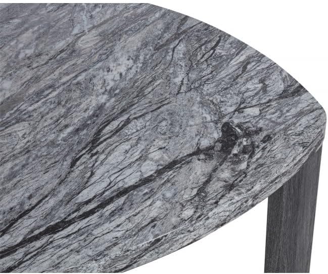39" Durable Marble Laminate Nesting Coffee Table, Boo Coffee Table with Nested Structure, Nesting Side Tables with MDF Build for Modern Living Spaces, Gray