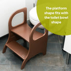 Ette Tete MIIMO • Adjustable Height Toodler Step Stool • Potty Training Toilet Stool (Mocha)