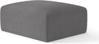 40" Oversized Square Corduroy Ottoman, Large Ottoman Pouf Footstool, Grey | Poofy Soft Foot Rest, Movable Pouf Ottoman, Floor Ottoman, Foam Chunk Filling, Living Room Sofa Couch Bedroom, 1 Piece