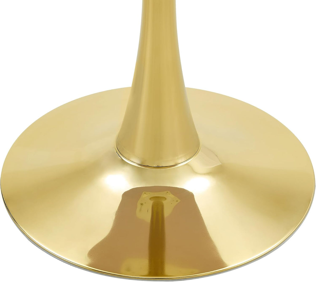 Round Dining Table, 23.6" Circle Tulip Table with Thickened Tabletop & Metal Pedestal, Mid Century Modern Bistro Table for Kitchen, Small Places, Living Room