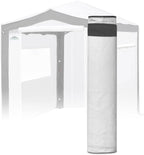 EAGLE PEAK Replacement Cover for 8x6 Pop up Greenhouse with Polyester Reinforced Corners, Front and Rear Roll-Up Zipper Entry Doors and 2 Roll-Up Side Windows (Frame Not Included), Gray/White