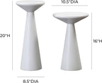 First of a Kind Set of 2 Side Table in White Concrete