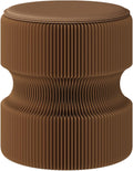 Folding Stool, 660lb Load Capacity Foldable Paper Stool - 15.7 Inch Modern Minimalist Stool for Living Room, Eco-Friendly Kraft Paper Honeycomb Design, Folds Flat to 1.2 Inch (brown A, 15.7in)