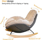 Modern Lounge Rocking Chair, Cute Comfy Armchairs, Corner Reading Chair for Adults, for Balcony Living Room Bedroom