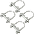XRDS -RF Mount Clamp U-Bolt 4 PCS, Antenna Mast Clamp V Jaw Block with U Bolts for Outside Home Antenna