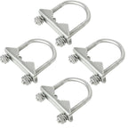 XRDS -RF Mount Clamp U-Bolt 4 PCS, Antenna Mast Clamp V Jaw Block with U Bolts for Outside Home Antenna