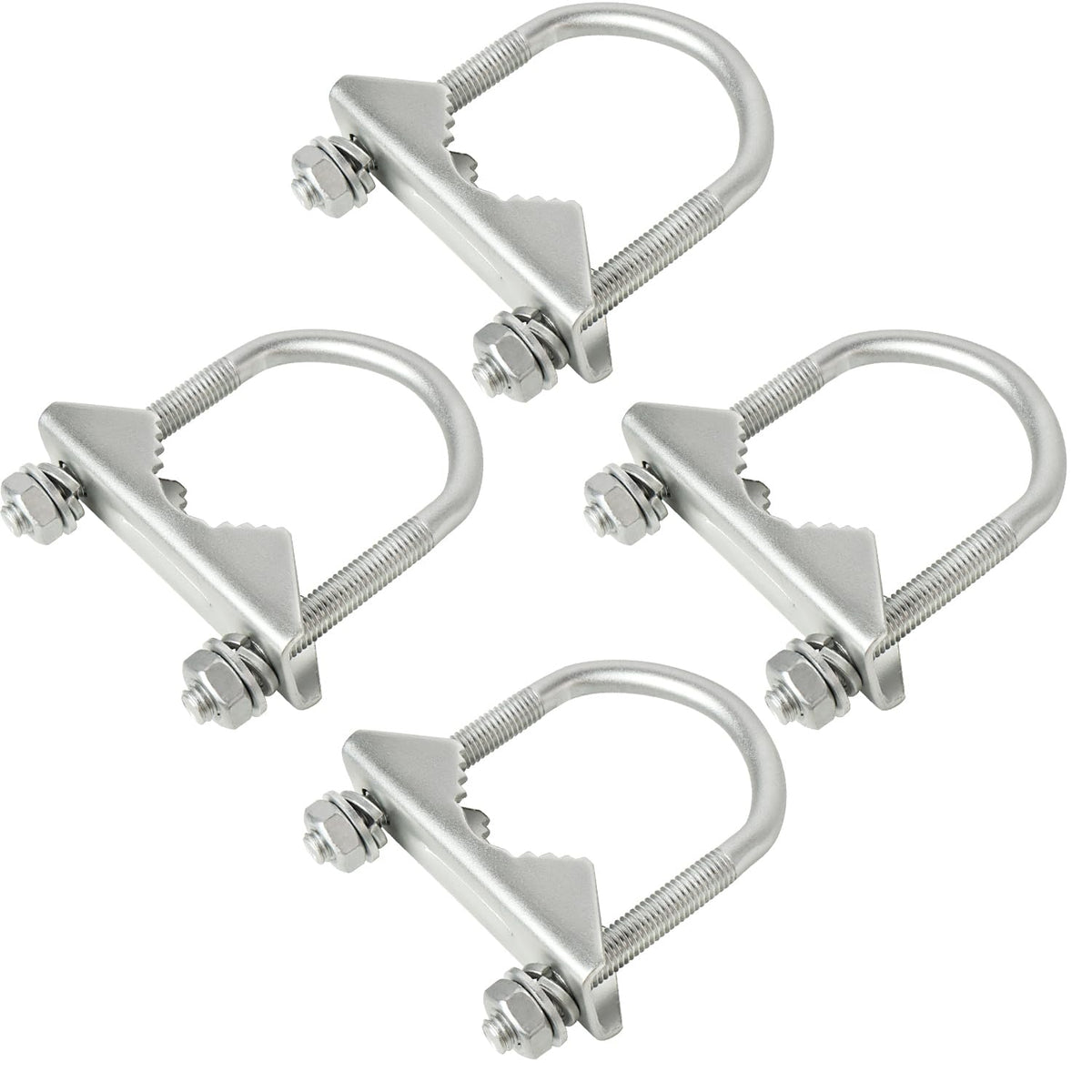 XRDS -RF Mount Clamp U-Bolt 4 PCS, Antenna Mast Clamp V Jaw Block with U Bolts for Outside Home Antenna