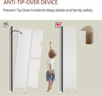 Metal Armoire Wardrobe Closet Storage Cabinet with Hanging Rod,71'' Metal Wardrobe Cabinet with 2 Doors and 2 Adjustable Shelves for Bedroom, Laundry Room, Cloak Room