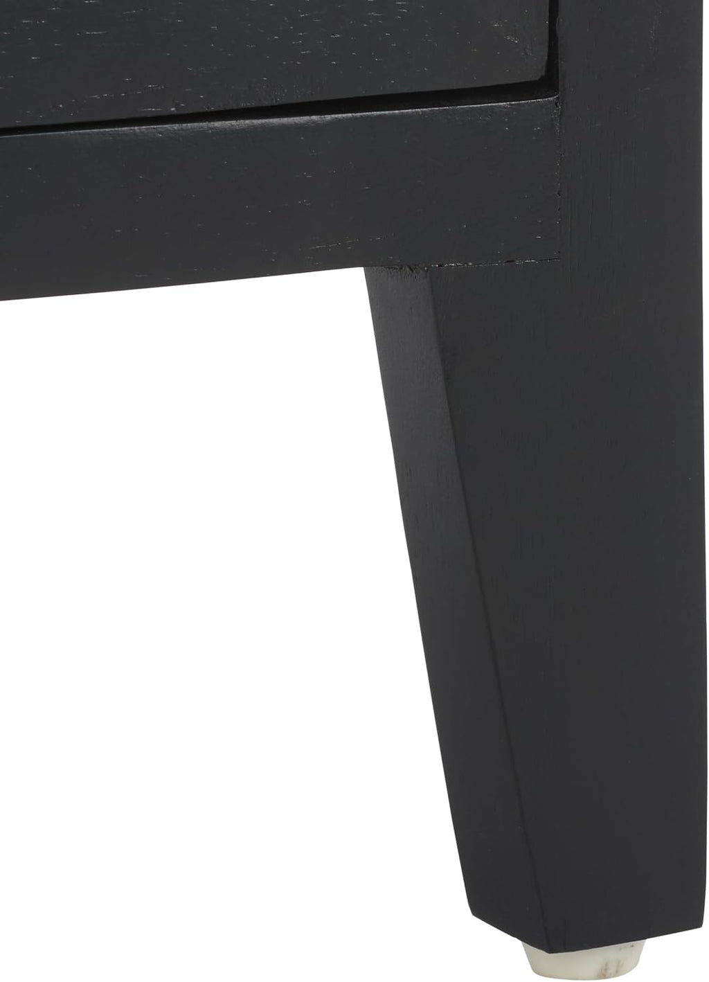 SAFAVIEH Furniture - Thea 1-Door Carved Nightstand - Black - Mango Wood - Artisan Global Design - Ideal for Bedroom, 20" W x 14" D x 26" H - Fully Assembled (NST5300D)