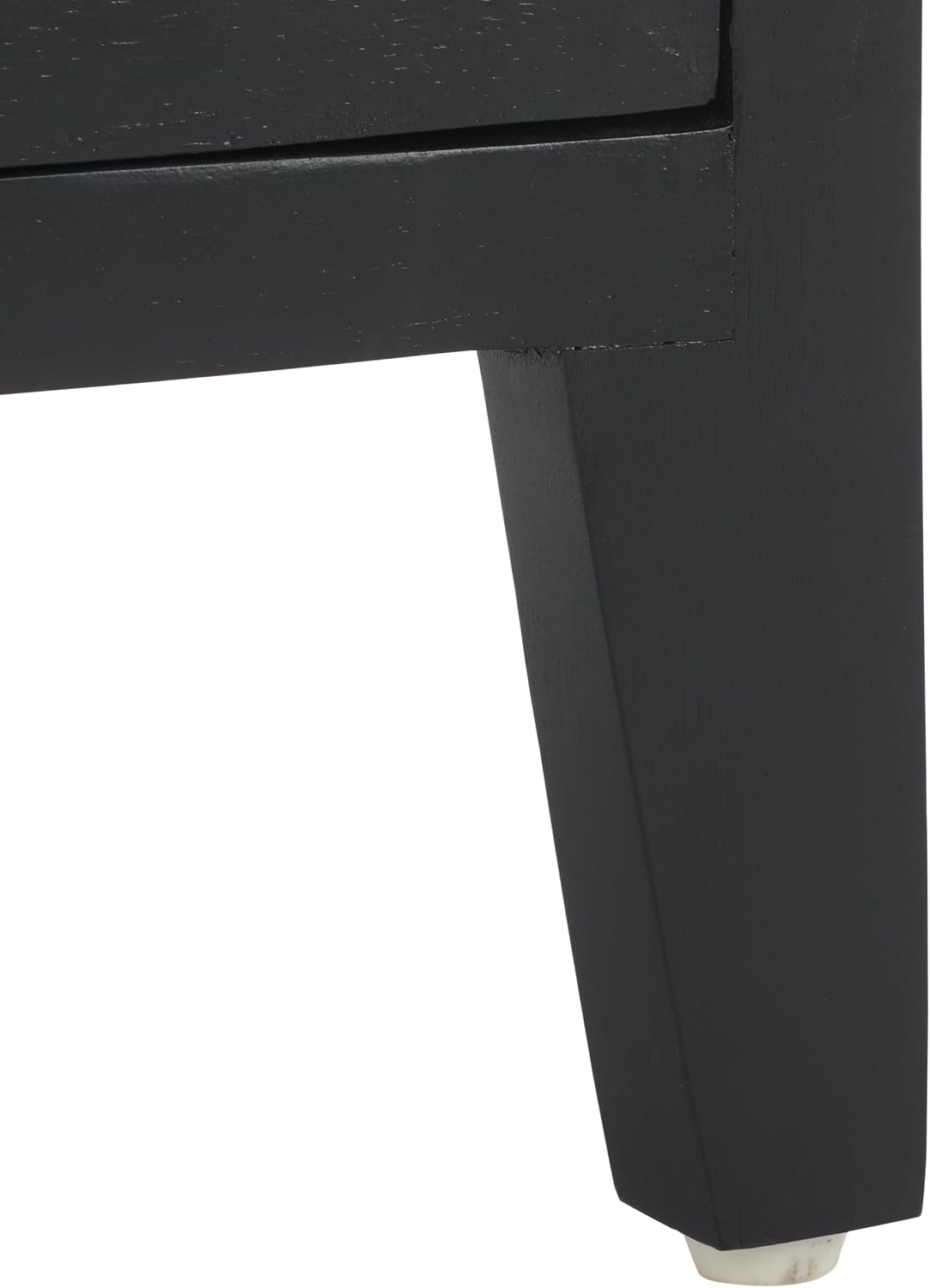 SAFAVIEH Furniture - Thea 1-Door Carved Nightstand - Black - Mango Wood - Artisan Global Design - Ideal for Bedroom, 20" W x 14" D x 26" H - Fully Assembled (NST5300D)